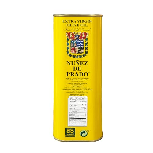 Nuñez de Prado Extra Virgin Olive Oil – USDA Organic, DOP Baena, First Cold Pressed, Family Estate Harvest, 33.8 fl oz (1 Liter)