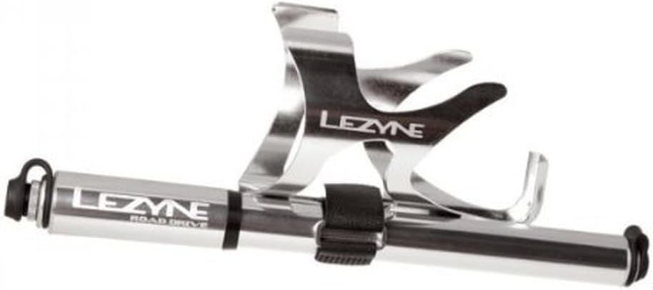 LEZYNE Power Cage Bike Water Bottle Holder | Hollow Tube Design, Secure Wrap-Around Retention, Large Easy-Access Opening & Welded Base Construction, Silver