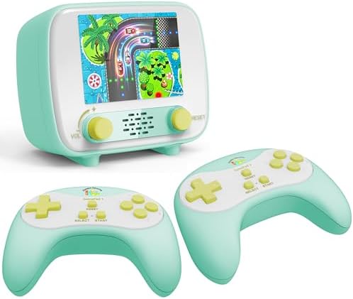 Mini Arcade Machine, Built in 156 Classic Retro Games, 2.8 Inch Screen | 156 Classic 16-Bit Video Games, Handheld Game Console, Rechargeable Battery, Support for TV Output, Birthday Present for kids