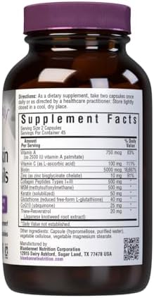 Bluebonnet Nutrition Beautiful Ally Hair, Skin & Nails, Hydrolyzed Collagen from Grass Fed Cows, Collagen Peptides Type 1 & 3, Non GMO, Gluten Free