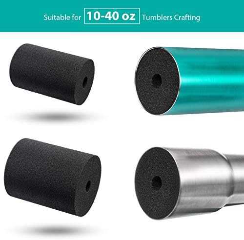 Weewooday 4 Pieces Cup Turner Foam Tumbler Turner Foam Inserts for 3/4 Inch PVC Pipe Tumbler Spinner Sponge Crafting for 10 oz to 40 Accessories