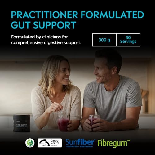 myBrainCo. Gut Repair – Gut Health & Digestion Support Powder for IBS, Bloating, Reflux & Leaky Gut – Low FODMAP Certified with Probiotics