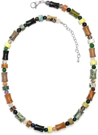 Multi Jasper Multi Gemstone Necklace in Steel 190.11 ctw 18 Inches