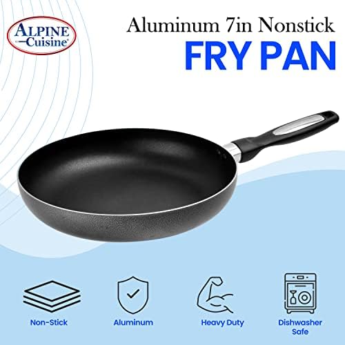 Alpine Cuisine Fry Pan 13-Inch Nonstick Coating Gray, Frying Pans Nonstick for Stove with Stay Cool & Comfortable Handle, Durable Nonstick Cookware, Ideal for Family