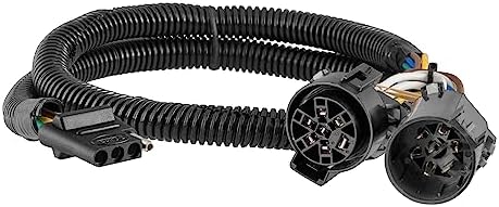 CURT 55384 Replacement Vehicle-Side USCAR 4-Way Flat Trailer Wiring Harness, T-Connector for Vehicles with OEM USCAR Plug, No Splice, Dust Cover