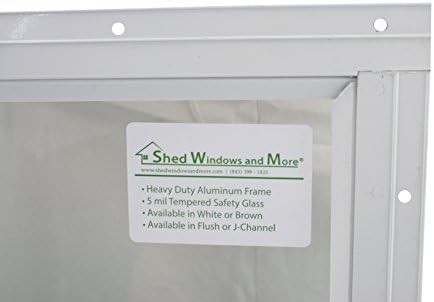 Shed Windows and More 14" X 21" White Flush Mount Tempered Glass, Playhouse Windows, Chicken Coop Windows