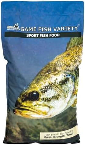 Natural Waterscapes Game Fish Food Variety | Pond and Lake Fish Food Pellets | 22 lb Bag | Feed to Bass, Bluegill, Trout, Catfish