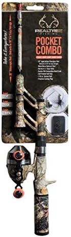 Steinhauser Realtree Edge Pocket Combo | 30" Light Action Fiberglass No Tangle Rod | Micro Spincast Reel w/ 4.1:1 Gear Ratio| Spinner Bait