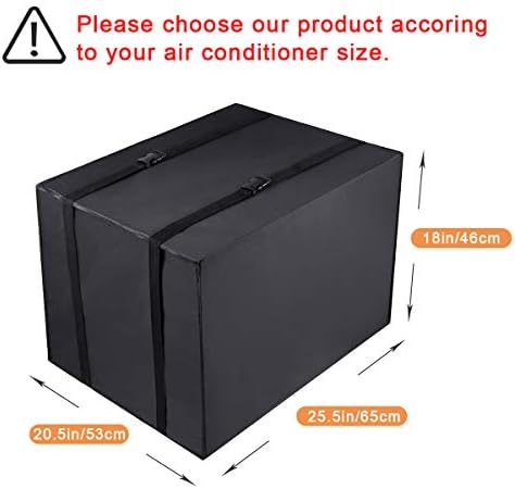 Luxiv Window AC Unit Cover Outdoor, Black Waterproof AC Cover 21X16X15 In