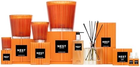 NEST New York Scented Classic Candle, Pumpkin Chai - 8.1 oz - Up to 60-Hour Burn Time - Reusable Glass Vessel