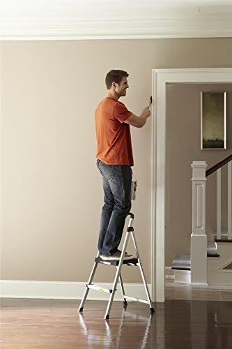 COSCO 2 Step Lite Solutions Folding Step Stool, Aluminum/Black
