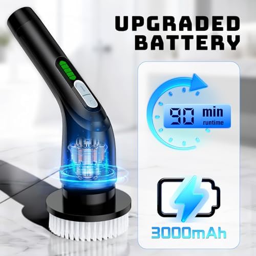 Electric Spin Scrubber, 2-Speed Cleaning Brush