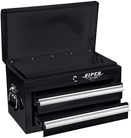 Viper Tool Storage 18-Inch 2-Drawer Mini Tool Chest, Black