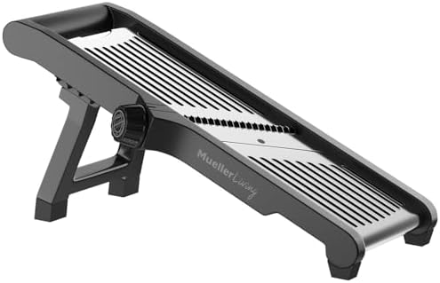 Mueller Austria Mandoline Slicer for Kitchen, Adjustable Vegetable Chopper, Fruit, Cheese Grater, Potato Chips Slicer - Black