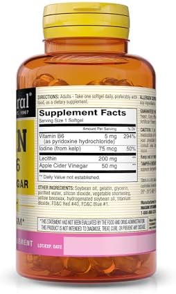 MASON NATURAL Lecithin with Kelp, B6 & Apple Cider Vinegar, 100 Day Supply | Lecithin, kelp iodine