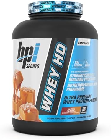 BPI Sports Whey HD Ultra Premium Protein Powder Isolate | Workout Whey Protein Powder For Men & Women for Muscle Gain | Milk Protein Concentrates | Chocolate Cookie/ Vanilla Caramel, 4.07 Pound