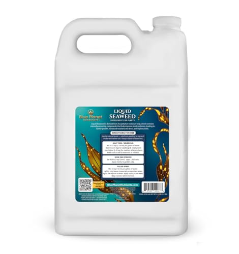 Liquid Kelp Seaweed Fertilizer Concentrate - Blue Planet Nutrients Ascophyllum Nodosum Liquid Seaweed Supplement - Makes 470 Gallons - Quart (32 oz)