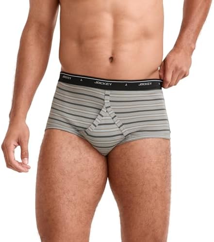 Jockey Classic Full Rise Brief- 3 Pack - 100% Cotton Underwear for Men