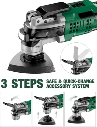 KIMO 20V Cordless Oscillating Tool Kit with 26-Pcs Accessories, Max 21000 OPM, 6 Variable Speed & 3° Oscillating Angle