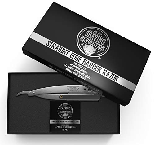 Shaving Revolution Straight Edge Barber Razor - Includes 100 Blades