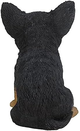 Hi-Line Gift Ltd Chihuahua Puppy Statue, Black/Brown