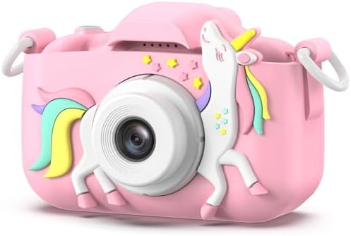 Goopow Kids Camera Toys for 3-8 Year Old Girls Boys,Children Digital Video Camcorder Camera with Cartoon Soft Cover, Best Chritmas Birthday Festival Gift for Kids