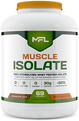 MFL 100% Isolate Protein l 30g of Protein l 12g Amino Acids l Keto Friendly l Low Carbs l 5 lbs. (Vanilla Bean)