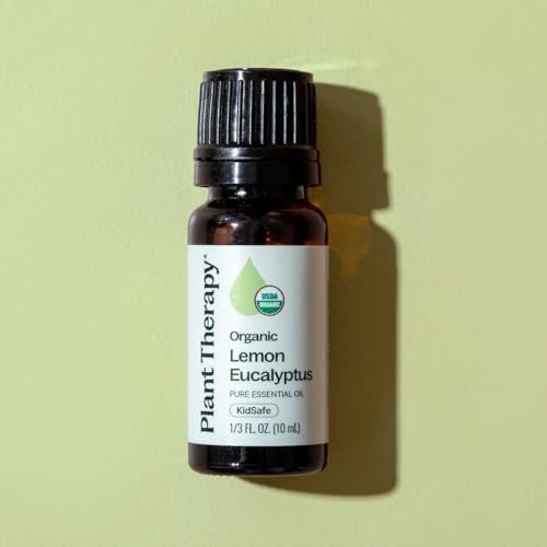 Plant Therapy Organic Lemon Eucalyptus Essential Oil 10 mL, Pure, Undiluted | Pure & Undiluted, USDA Certified Organic