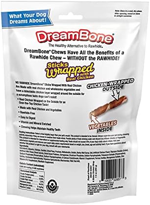 DreamBone Stick Wrapped With Chicken Rawhide-Free Dog Treat, 8 Ct (24 Pack) | Daily Chew, Digests Safely and Completely, Made With Real Protein