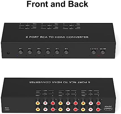 4Port AV to HDMI Converter, 4Port AV to HDMI Switcher with IR Remote