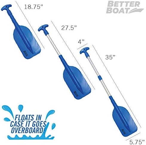 Boat Paddle Telescoping Plastic Collapsible Oar, Kayak, Jet Ski, Rafting
