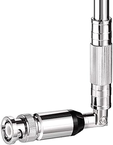 Bingfu 20-1300MHz Police Scanner Antenna 8 Section Telescopic BNC Male Compatible with Uniden Bearcat Whistler Radio Scanner Cobra Midland Portable