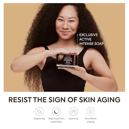 MAKARI Exclusive Active Intense Exfoliating Soap (7oz) | Unify & Illuminate | Advanced Brightening Bar for Dark Spots and Blemishes | Exfoliates Dead Skin Cells and Helps Reveal Natural Skin Radiance