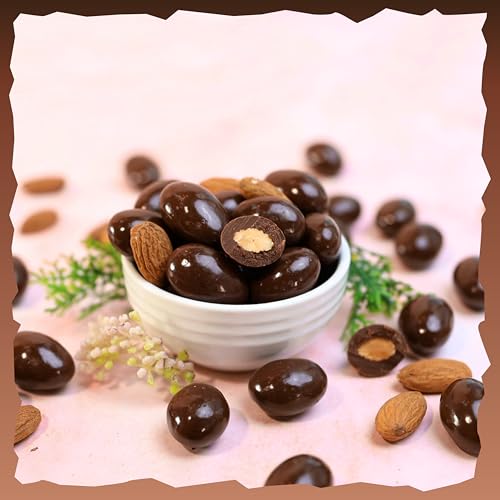 Dark Chocolate Covered Almonds, Classic Chocolate Covered Nuts, 2 Lb Bag