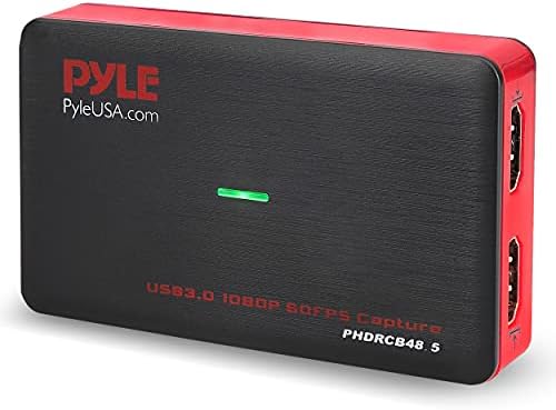 PyleUsa Capture Card Device, 4K HDMI Video Capture Card, 1080P 60FPS, HDMI to USB 3.0 Capture Card for Live Streaming Work with Camera, USB, SD, PC