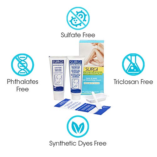 Surgiwax Facial Hair Removal Cream for Women – Depilatory Cream for Face, Neck, & Sensitive Skin, Professional Hair Remover, 1 oz