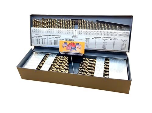 Drill Hog 115 Pc Drill Bit Set Cobalt M42 Fractional Letter Number