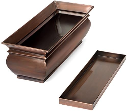 H Potter Herb Planter Pots Succulent Window Box - 16 x 6 x 5.75 inches | Rectangular Indoor Outdoor Flower Garden Planter