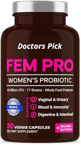 Fem Pro Probiotics for Women. 17 Clinically Effective Strains for Vaginal, Digestive & Immune Support, Urinary Tract Health