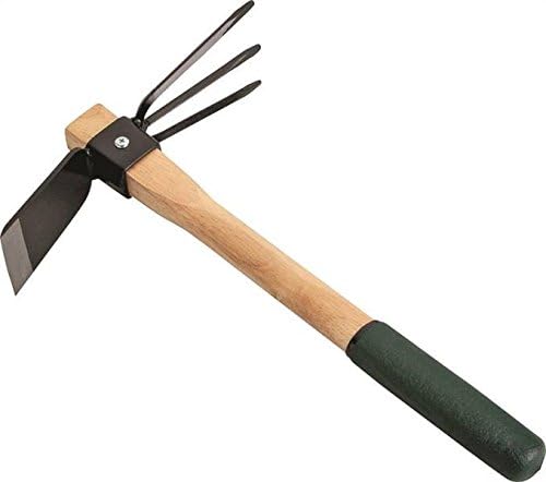 Edward Tools Hoe and Cultivator Hand Tiller - Carbon Steel Blade - Heavy Duty for loosening Soil