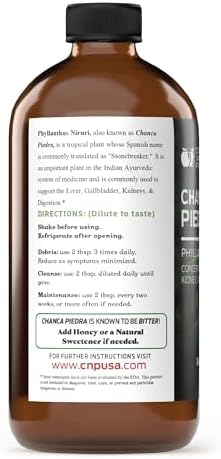 CNP | Chanca Piedra Organic Tincture 16oz - Stone Breaker, Kidney Support | Organic chanca piedra liquid extract for kidney cleanse support, stone breaker routines, alcohol free tincture made in USA