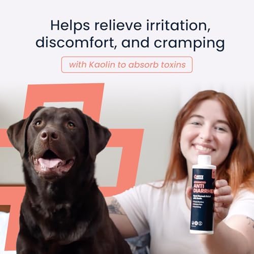 Anti-Diarrhea & Gas Relief for Dogs – Kaolin Formula to Soothe Upset Stomach & Support Digestive Health – All Breed & Size Dogs – 8 fl oz