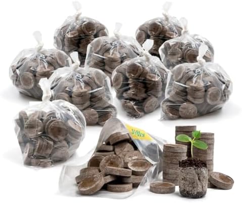 100 Count- Jiffy 36 MM Peat Soil Pellets Seeds Starting Plugs: Indoor Seed Starter- Start Planting Indoors for Transplanting to Garden or Planter Pot | Starter- Start Planting Indoors for Transplanting to Garden or Planter Pot