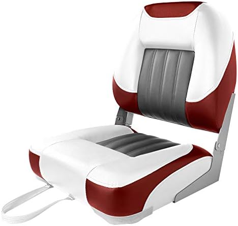 XGEAR Fold-Down Boat Seat, Low Back Fishing Boat Chair