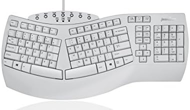 Perixx PERIBOARD-512B Wired Ergonomic Keyboard - Split Keyboard, Wrist Rest, Natural Typing - Wired USB Connectivity - US English - Black