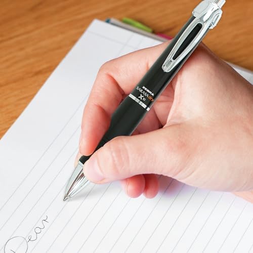 Zebra Pen SARASA X10 Retractable Gel Pen, Black Ink, 0.7mm, 12-Pack | Rapid-Dry Ink, Smooth, Smear-Resistant, Wide Barrel, Ideal for Left-Handed Writers, Note-Taking, Medium Point Tip (42620)