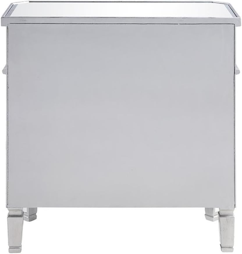 Elegant Lighting Danville 2 Door Mirrored Chest in Silver