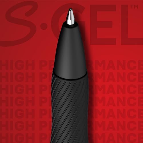Sharpie S-Gel Gel Pens, Black Barrel, Medium Point (0.7mm), Assorted Ink Colors, 4 Count - Writing, Note-Taking, Journaling, School Supplies