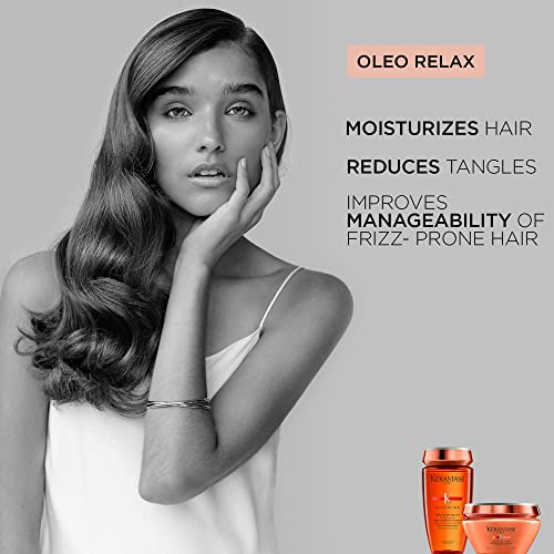 Kerastase Discipline Masque Oleo-Relax Hair Mask | Deep Nourishing Hair Mask | Moisturizes Hair and Provides Shine | With Shorea Butter and Coconut