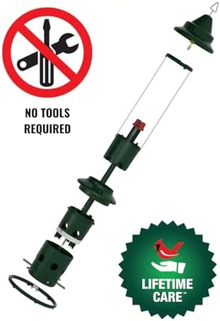 Squirrel Buster Plus Squirrel-proof Bird Feeder w/Cardinal Ring and 6 Feeding Ports, 5.1-pound Seed Capacity, Adjustable